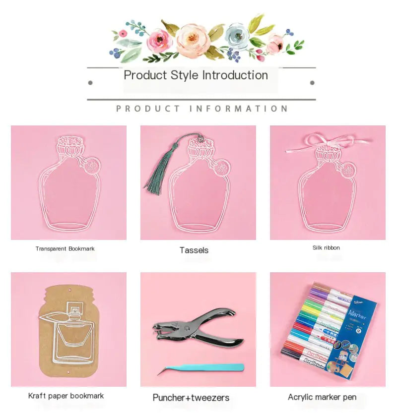 Kit para Hacer Marcapáginas de Flores Secas DIY